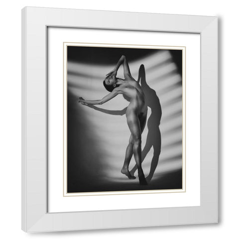 Curved White Modern Wood Framed Art Print with Double Matting by Yang, James