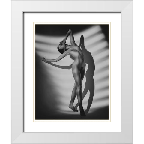 Curved White Modern Wood Framed Art Print with Double Matting by Yang, James