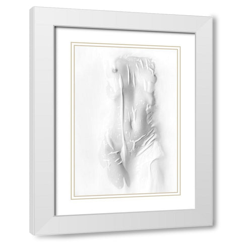 Purity White Modern Wood Framed Art Print with Double Matting by Belokonov, Boris