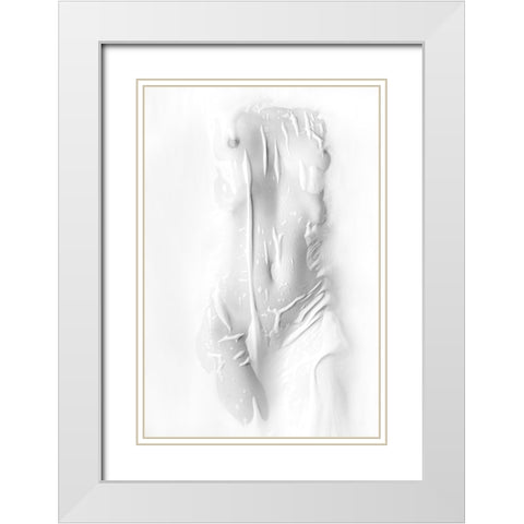 Purity White Modern Wood Framed Art Print with Double Matting by Belokonov, Boris