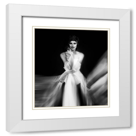 The Wait White Modern Wood Framed Art Print with Double Matting by Punyet Miro, Carles