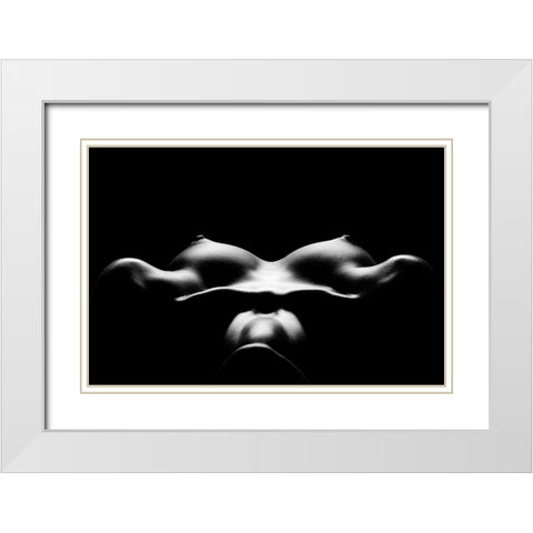 Glare White Modern Wood Framed Art Print with Double Matting by Markachev, Leonid