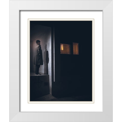 Untitled White Modern Wood Framed Art Print with Double Matting by Jovanovic, Koki