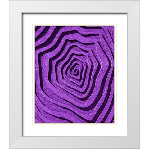 Purple Maze White Modern Wood Framed Art Print with Double Matting by Pearson, Wayne