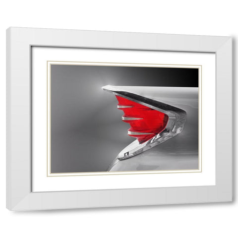 Us Classic Car 1960 Fire Flite Tail Fin Abstract White Modern Wood Framed Art Print with Double Matting by Gube, Beate
