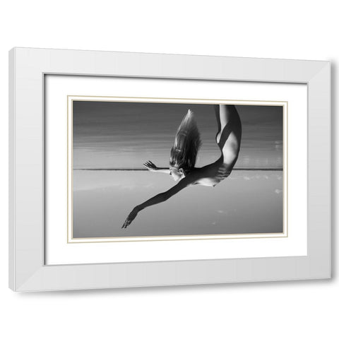 Qspreading Wingsq White Modern Wood Framed Art Print with Double Matting by Faletkin, Mikhail