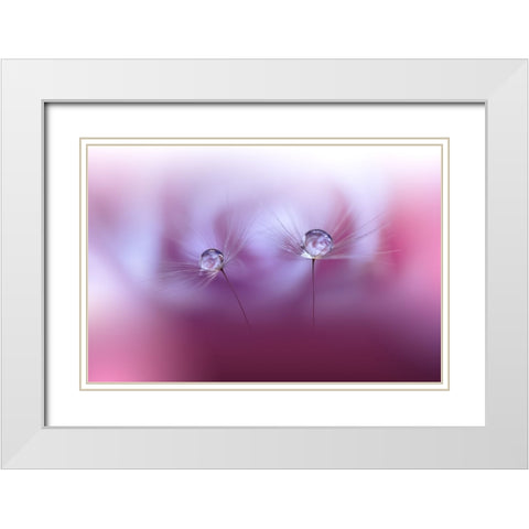 Two Worlds...II White Modern Wood Framed Art Print with Double Matting by Nan, Juliana