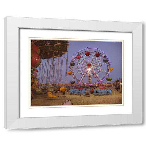 Summer Fun White Modern Wood Framed Art Print with Double Matting by Shehata, Ahmed