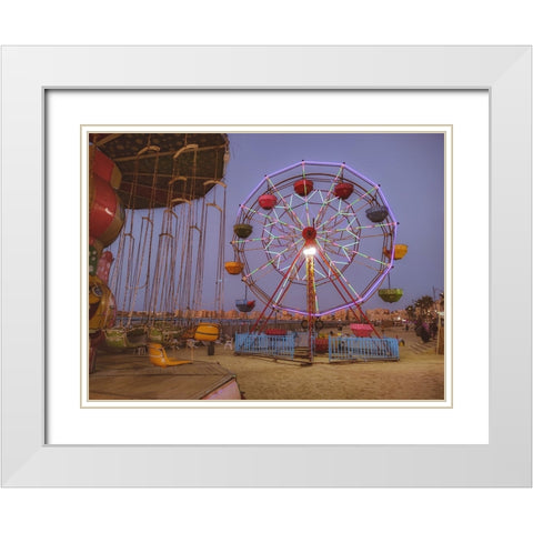 Summer Fun White Modern Wood Framed Art Print with Double Matting by Shehata, Ahmed