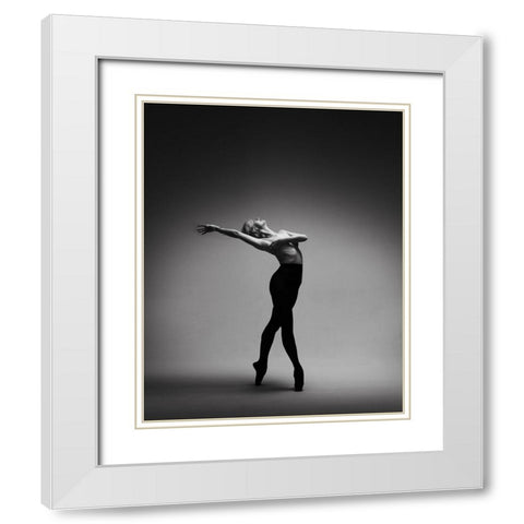 Octavie White Modern Wood Framed Art Print with Double Matting by Benvenuti, Laura