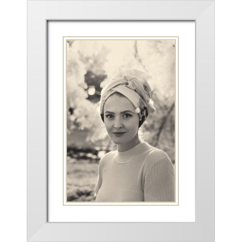 D. White Modern Wood Framed Art Print with Double Matting by Prioteasa, Sebastian