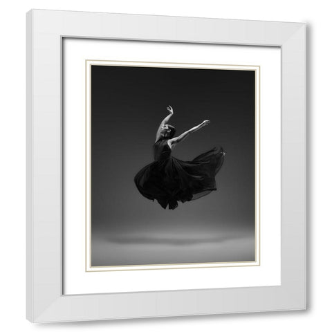Flying White Modern Wood Framed Art Print with Double Matting by Li, Rob