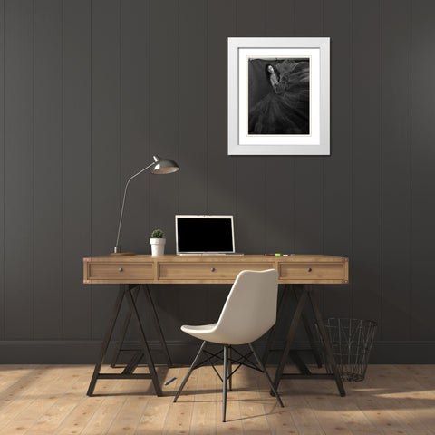 Indomable White Modern Wood Framed Art Print with Double Matting by Diaz, Anderson