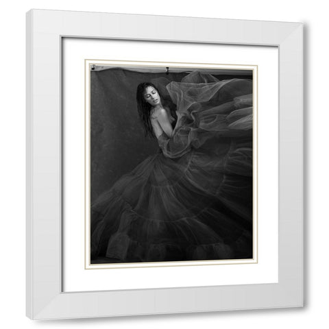 Indomable White Modern Wood Framed Art Print with Double Matting by Diaz, Anderson