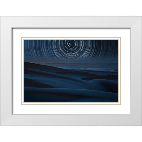 Infinity And Beyond White Modern Wood Framed Art Print with Double Matting by Azimaie, Asef