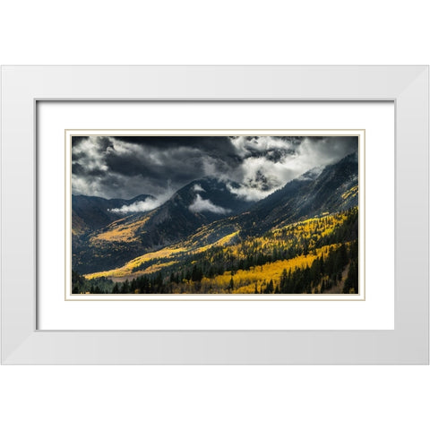 Untitled White Modern Wood Framed Art Print with Double Matting by Ali Amir, Abbas