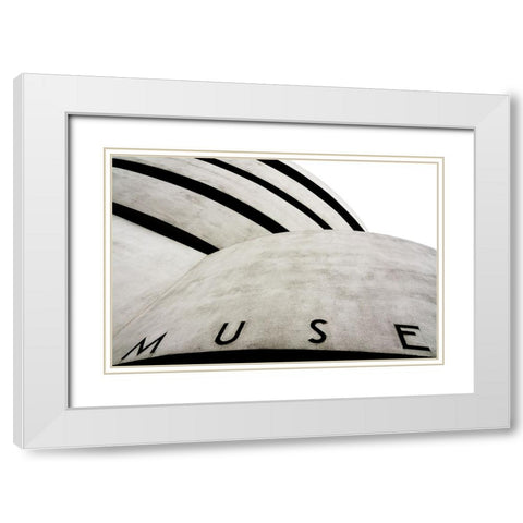 Muse_um White Modern Wood Framed Art Print with Double Matting by Bertazzi, Flavio