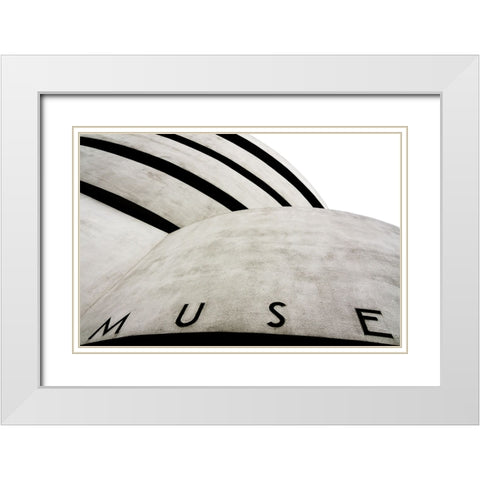 Muse_um White Modern Wood Framed Art Print with Double Matting by Bertazzi, Flavio