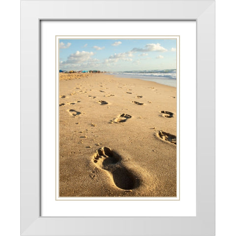 Someone Was Here........ White Modern Wood Framed Art Print with Double Matting by Danielraphotos