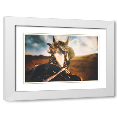 in the horizon White Modern Wood Framed Art Print with Double Matting by Basiouny, Mohamed