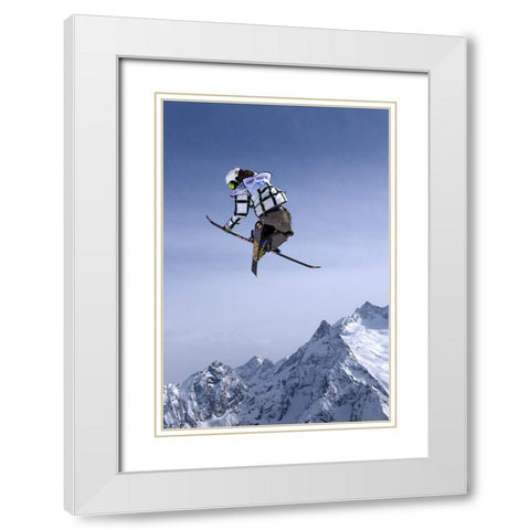 HIGHER THAN THE MOUNTAINS White Modern Wood Framed Art Print with Double Matting by Alaberdov, Arsen