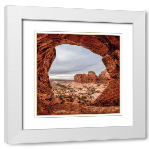 Rocks and Desert White Modern Wood Framed Art Print with Double Matting by Kosterev, Anatoliy