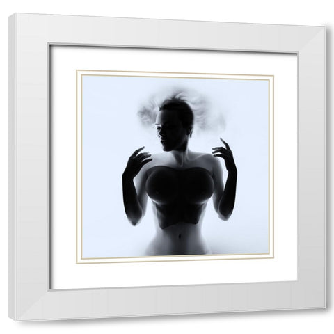 Awakening White Modern Wood Framed Art Print with Double Matting by Borovskikh, Denis