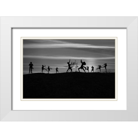 AM Vang AAoii Ngann White Modern Wood Framed Art Print with Double Matting by Tan Tuan, Nguyen