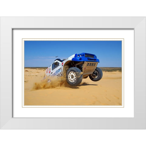 KING OF DESERT White Modern Wood Framed Art Print with Double Matting by Alaberdov, Arsen