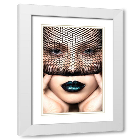 Liana portrait White Modern Wood Framed Art Print with Double Matting by Ventura, Andrea