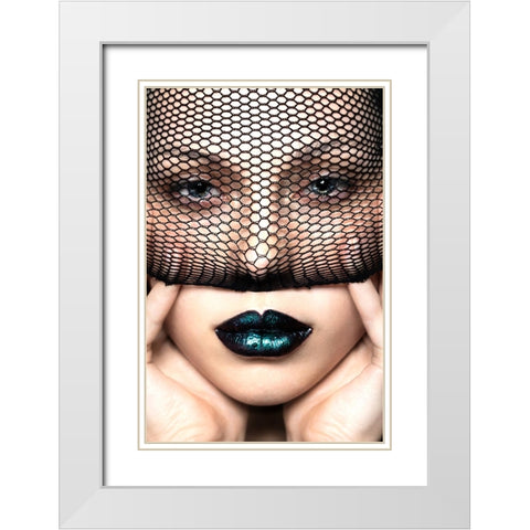Liana portrait White Modern Wood Framed Art Print with Double Matting by Ventura, Andrea