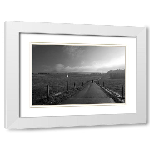Winter Is Coming Soon White Modern Wood Framed Art Print with Double Matting by Peter Rank, Hans
