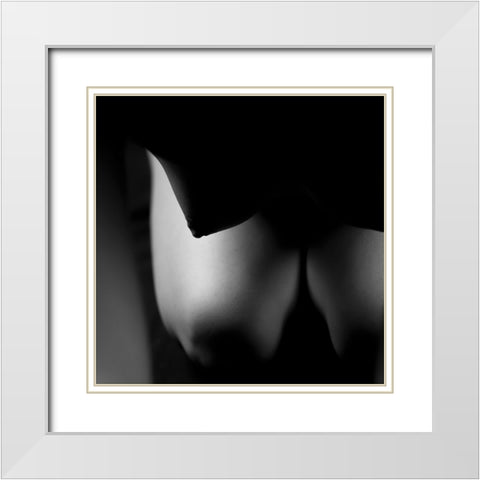 Waves White Modern Wood Framed Art Print with Double Matting by Bosogea-Tudor, Ileana