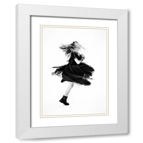 Dance With Me White Modern Wood Framed Art Print with Double Matting by Belokonov, Boris