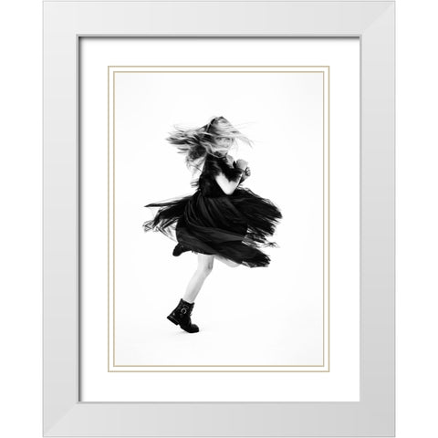 Dance With Me White Modern Wood Framed Art Print with Double Matting by Belokonov, Boris
