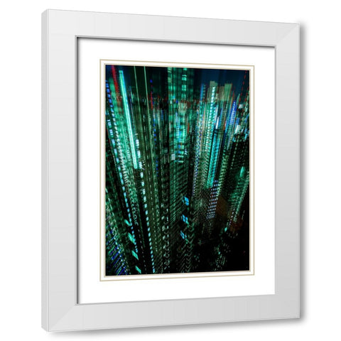 tokyo layers White Modern Wood Framed Art Print with Double Matting by Makoto, Sasaki