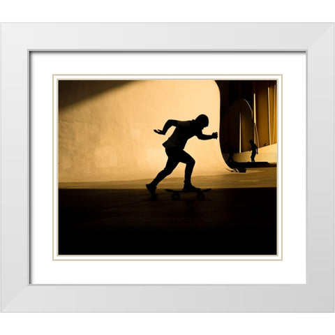 Sevilla 5 White Modern Wood Framed Art Print with Double Matting by Carrion, Blas