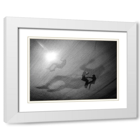 love in the air White Modern Wood Framed Art Print with Double Matting by Kartal, Halit