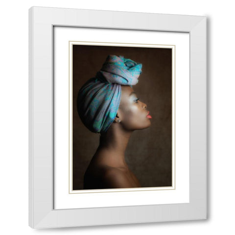 Alisha White Modern Wood Framed Art Print with Double Matting by Franke, Ruth