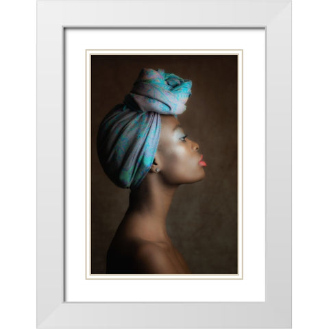 Alisha White Modern Wood Framed Art Print with Double Matting by Franke, Ruth