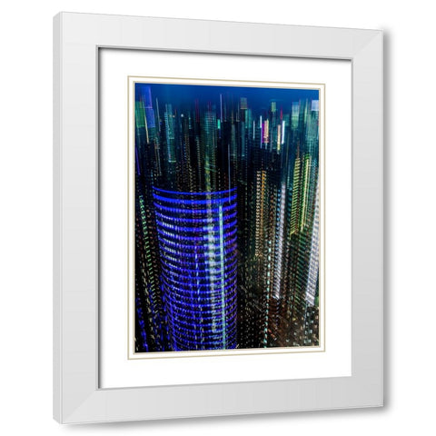 tokyo layers White Modern Wood Framed Art Print with Double Matting by Makoto, Sasaki
