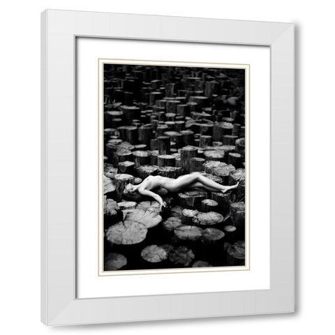 Forest White Modern Wood Framed Art Print with Double Matting by Markachev, Leonid
