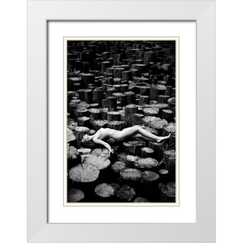 Forest White Modern Wood Framed Art Print with Double Matting by Markachev, Leonid