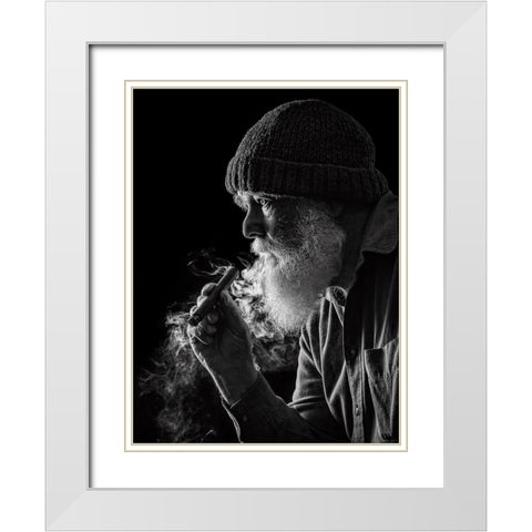 Taking a Moment White Modern Wood Framed Art Print with Double Matting by Ross, Corine