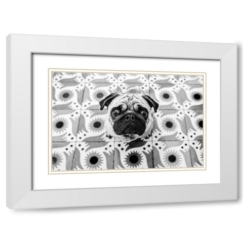 VudAo White Modern Wood Framed Art Print with Double Matting by Abreu, Pablo