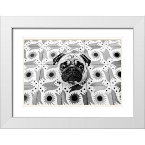 VudAo White Modern Wood Framed Art Print with Double Matting by Abreu, Pablo