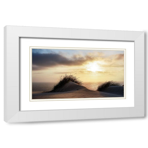 Dune - Denmark White Modern Wood Framed Art Print with Double Matting by Heggemann, Christiane