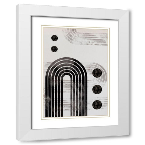 Arch_pod_002 White Modern Wood Framed Art Print with Double Matting by 1x Studio II