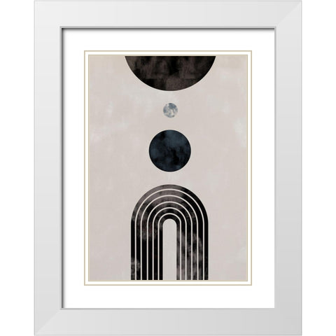 Arch_row_001 White Modern Wood Framed Art Print with Double Matting by 1x Studio II