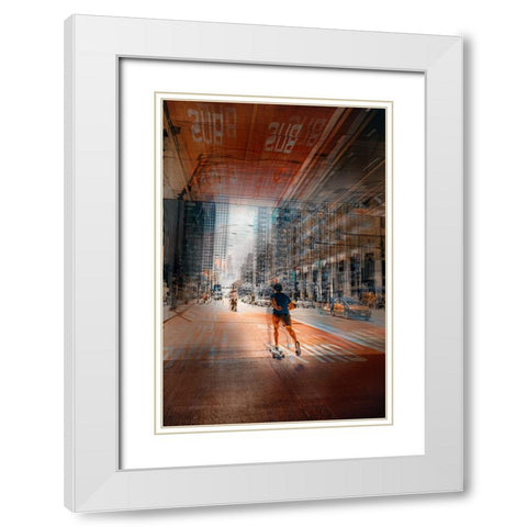 around the city White Modern Wood Framed Art Print with Double Matting by Chiriaco, Carmine